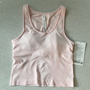 NWT Rib Map Strawberry Milkshake Ebb to Street Crop Tank sz 8
